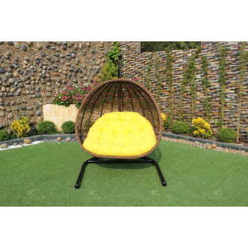 Cadeira de balanço de poliéster sintético elegante ou Hammock para jardim exterior Mobília de vime de pátio